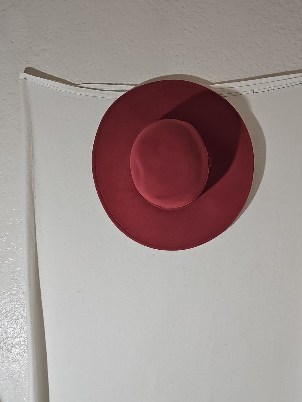 a new day Wide Brim Felt Fedora Hat - Wine Red